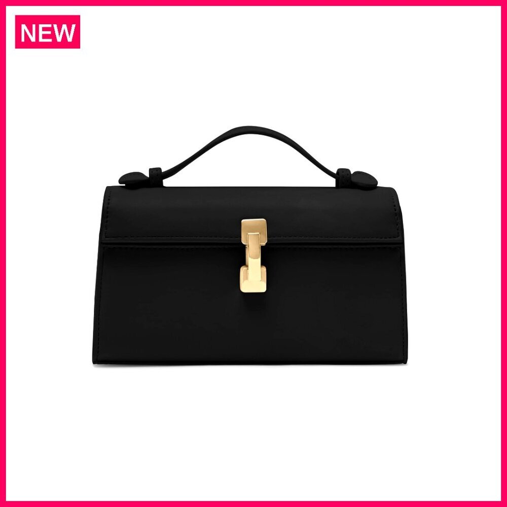 Vegan Leather Crossbody Clutch with Adjustable Strap - 3-in-1 Purse
